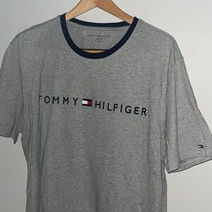 Tommy Hilfiger Embroidered Spell Out With Sleeve Hit 100% Cotton T-Shirt
